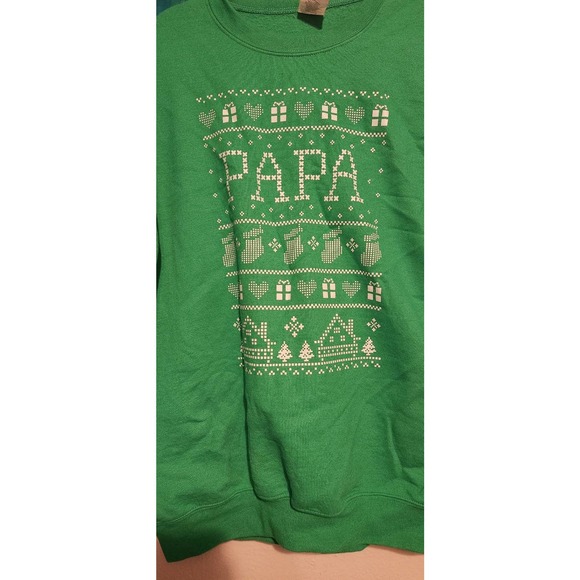 Sweatshirt set Nana & Papa red & green Christmas sweaters medium & large holiday - Picture 3 of 11